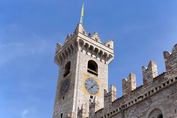 Гражданская Башня Тренто Стоит Главной Площади Города Пьяцца Дуомо Известняковая — стоковое фото