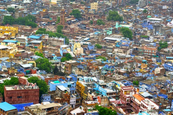 Jodhpur Den Blå Staden Rajasthan Indien Utsikt Från Mehrangarh Fort — Stockfoto