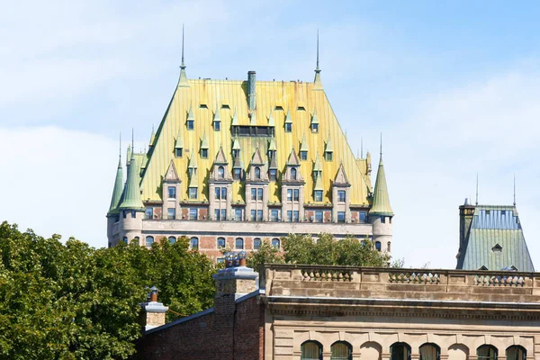 Chateau Frontenac Quebec City Quebec Canada Castle Hotel Designed Architect —  Fotos de Stock