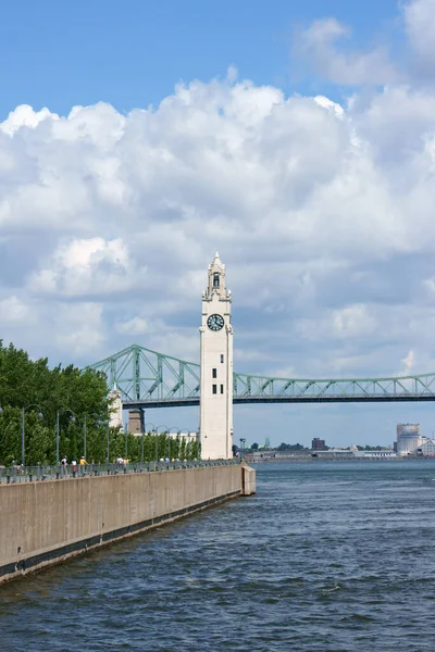 Montreal Clock Tower Located Entrance Old Port Quai Horloge Also — Fotografia de Stock