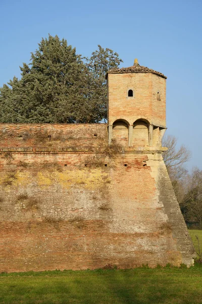 Bastion Ancient Defensive Wall Fortified City Terra Del Sole Emilia — 스톡 사진