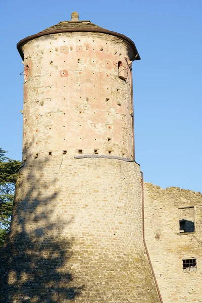 意大利埃米利亚 罗马纳Forli Cesena省Rocca San Casciano城堡的废墟 城堡被称为Castellaccio 是圭迪伯爵在十二世纪首次建造的城堡 — 图库照片