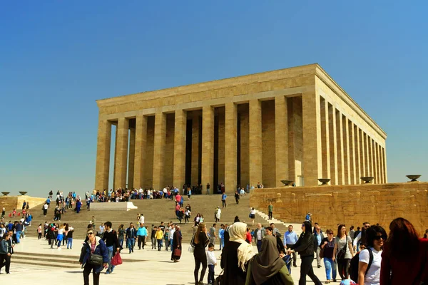 Ankara Turkey April 2019 Anitkabir Mausoleum Dedicated Father Modern Turkey — Stock Photo, Image