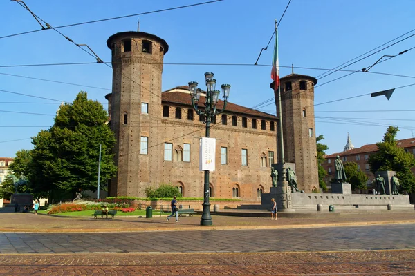 Turin Italie Août 2019 Vue Arrière Palazzo Madama Casaforte Degli — Photo