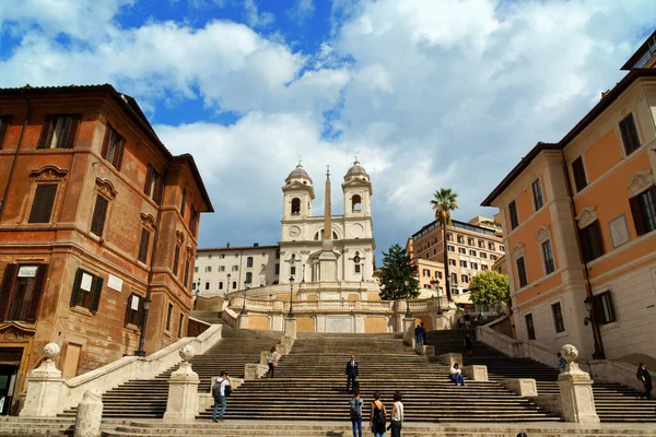 Rome Italy September 2020 Church Santissima Trinita Dei Monti Spanish Stock Snímky