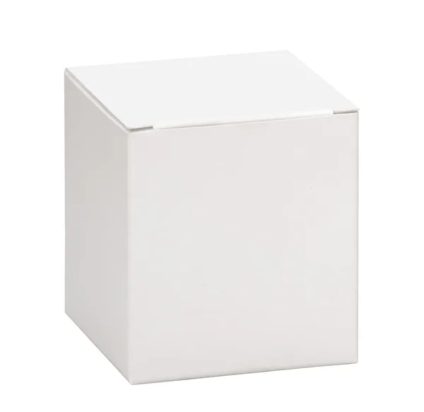 Квадратная картонная коробка — стоковое фото