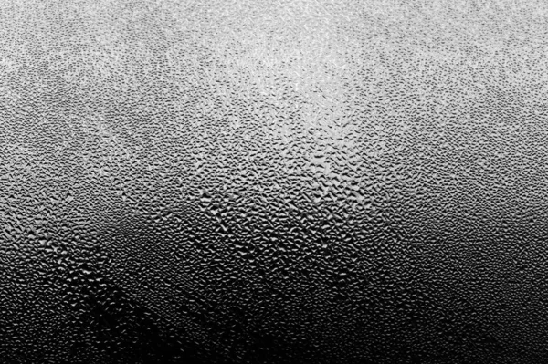 Glass Surface Water Droplets Forming Transparent Texture — Stock Photo, Image