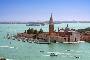 Venedik, san giorgio maggiore Adası havadan görünümü