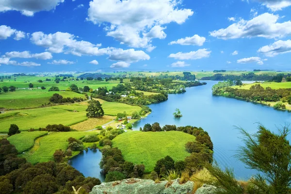 뉴질랜드의 그림 같은 풍경 스톡 사진
