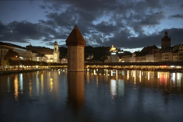 Luzerner Nachtsicht — Stockfoto