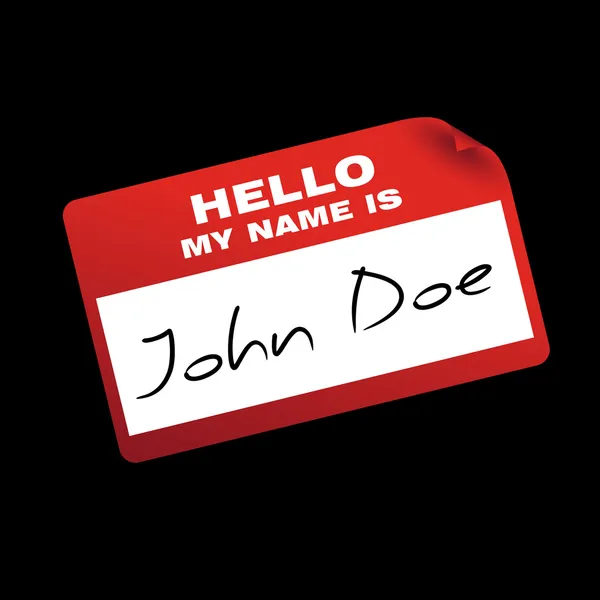 Hello my name is — Stock Vector