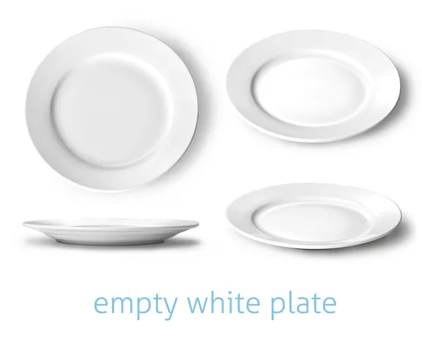 Empty white plate Royalty Free Stock Images