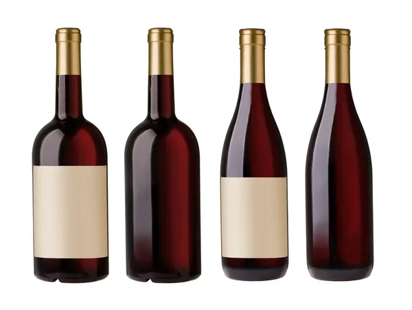 Two red wine bottles — Stock Photo, Image