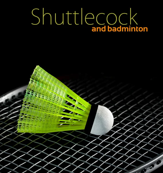 Shuttlecock dan bulu tangkis — Stok Foto