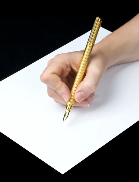 Pen and hand — Stock Photo, Image