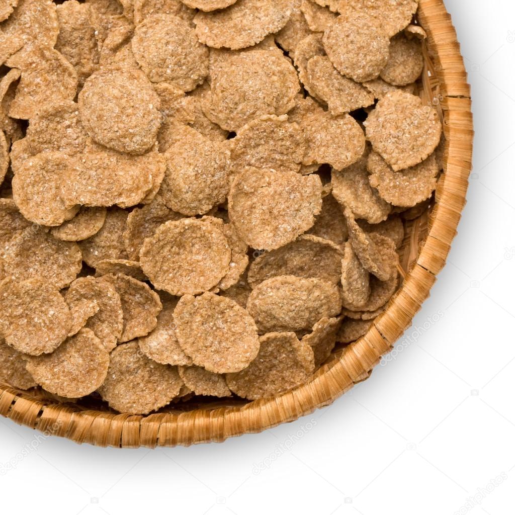 close-up of wheat flakes