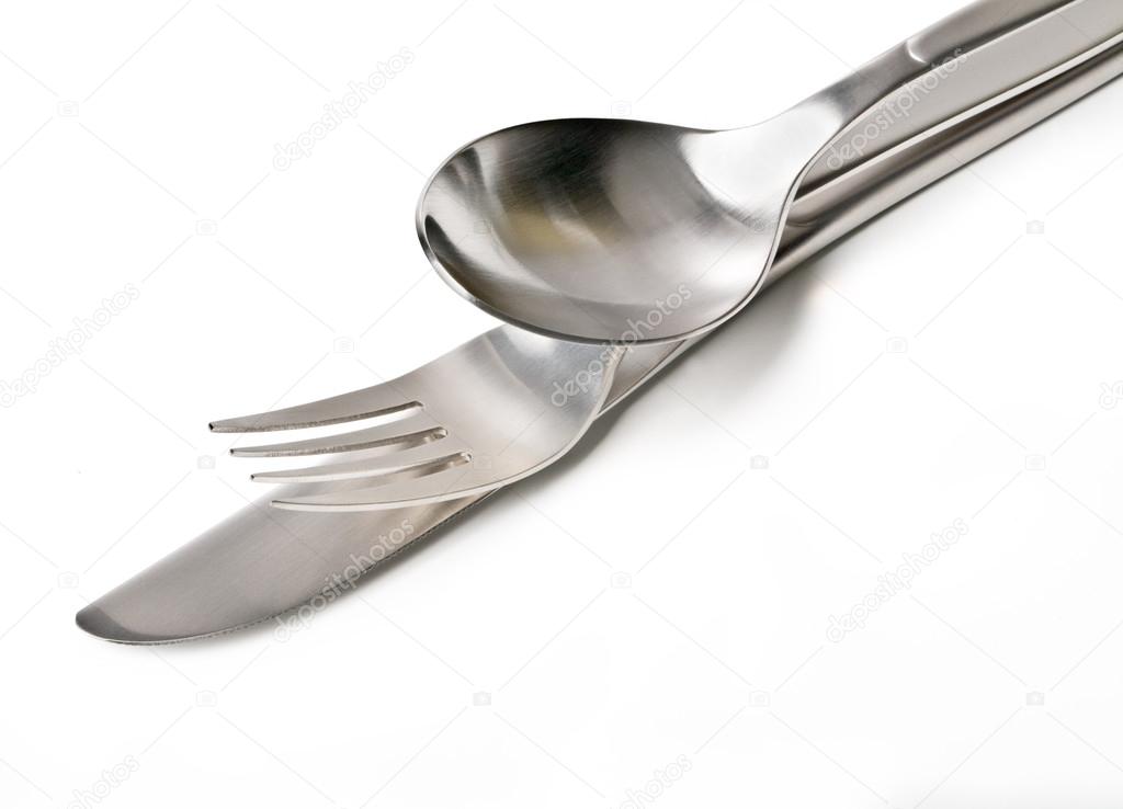 Cutlery - a spoon, fork and knife