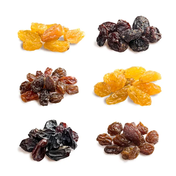 Different varieties of raisins — Stock Photo, Image