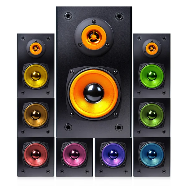Series of audio speaker — Stock Photo, Image