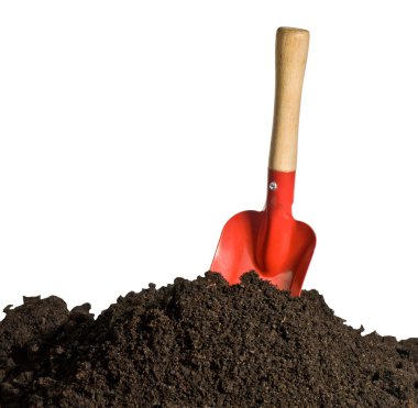 gardening tools and peat clipart