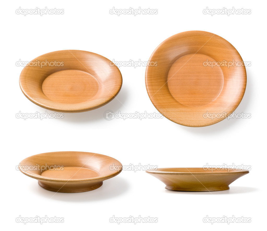 empty wooden plate