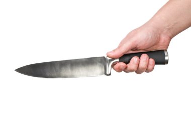 knife and hand clipart