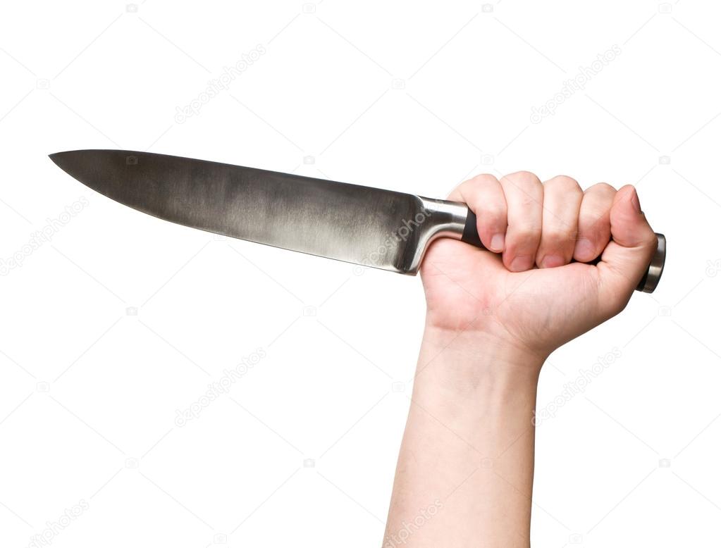 hand and knife