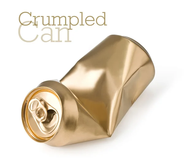 Crumpled empty can — Stock Photo, Image