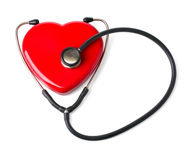 Medyczny stetoskop i serca — Zdjęcie stockowe