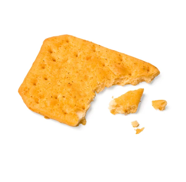 En bit av cracker — Stockfoto