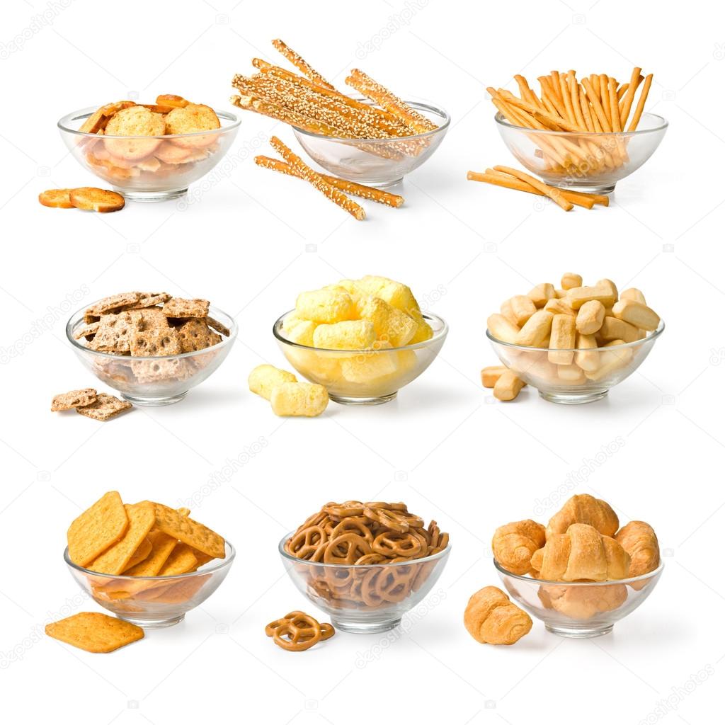 set of snacks