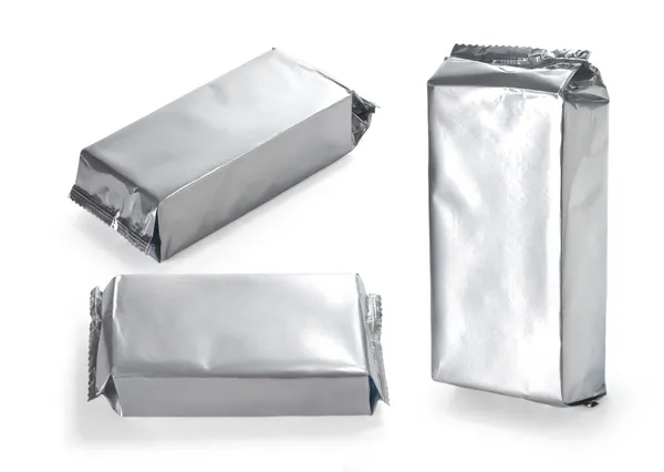 Silber Produktverpackung — Stockfoto