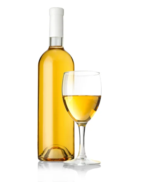 Λευκό κρασί φιαλών — Φωτογραφία Αρχείου