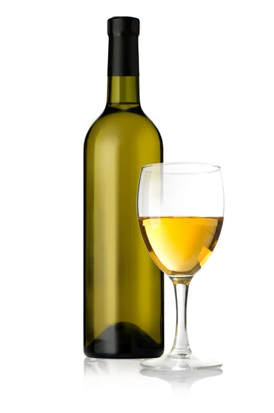 Λευκό κρασί φιαλών — Φωτογραφία Αρχείου