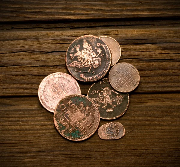 Old coins of Russian Empire — Stock Photo, Image