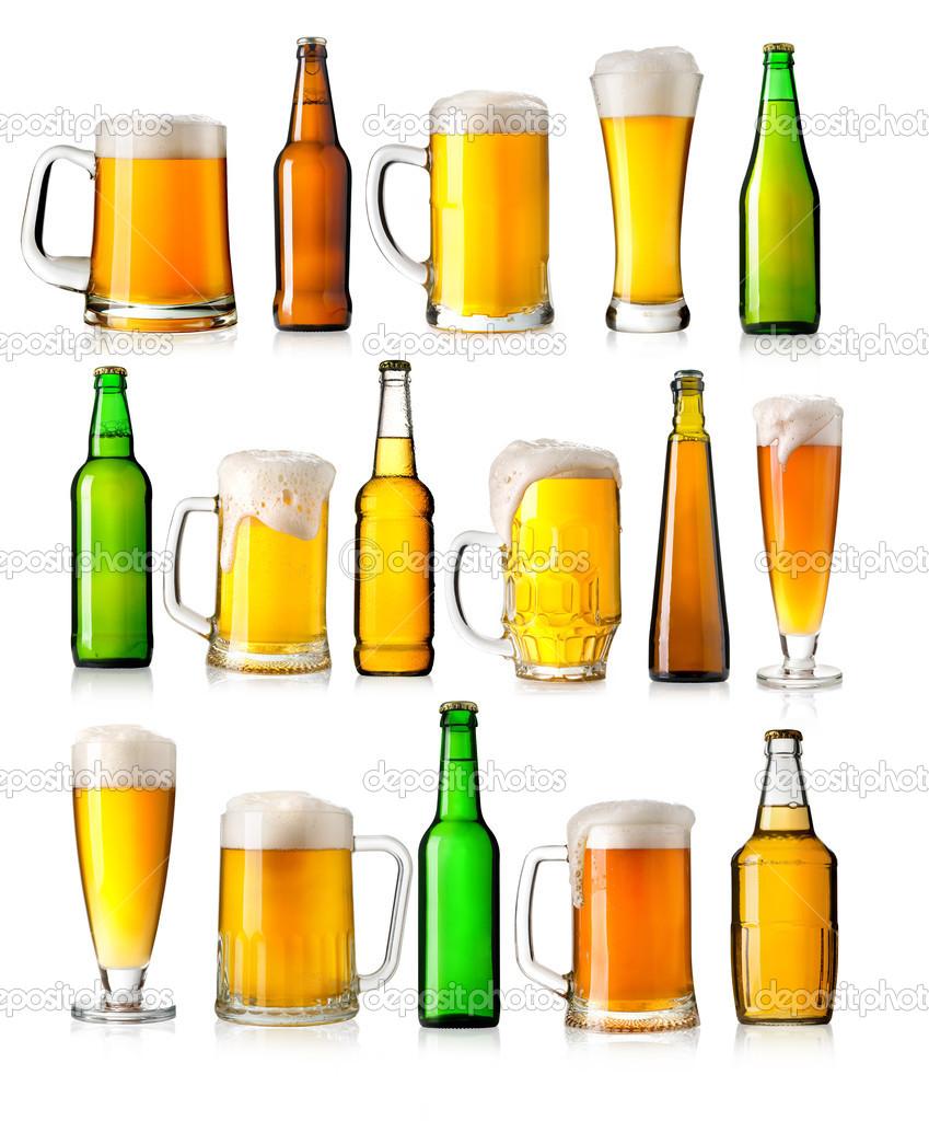 set with different beer 