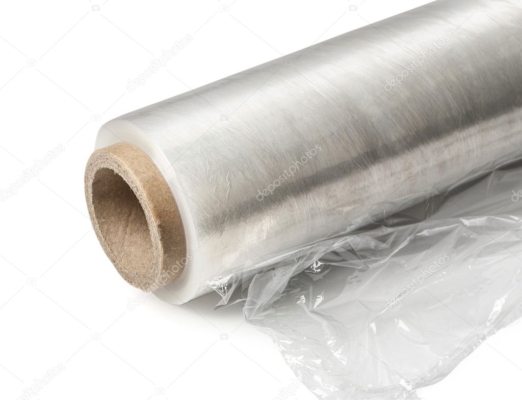 Roll of wrapping plastic stretch film. — Stock Photo © kornienkoalex