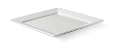 Kare plaka kırpma yolu ile beyaz arkaplan izole