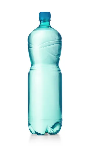 Пластиковые Бутылки Воды Изолированы Белом Фоне Вырезкой Пути — стоковое фото