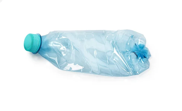 Beyaz Arkaplanda Izole Edilmiş Plastik Bir Şişeyi Kapat — Stok fotoğraf