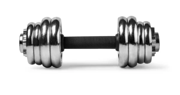 Metal Dumbbells White Background Clipping Path — Stock Photo, Image