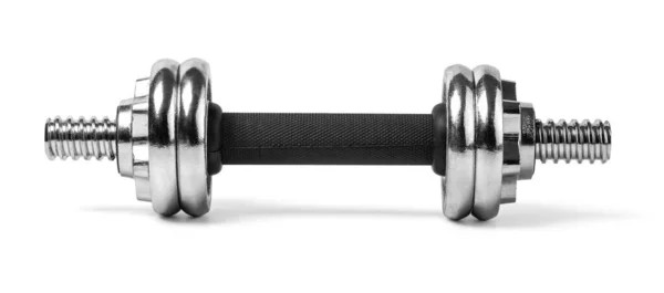 Metal Dumbbells White Background Clipping Path — Stock Photo, Image