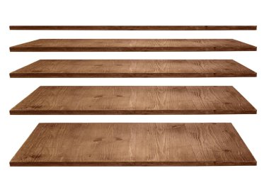 ahşap raf üzerine beyaz izole