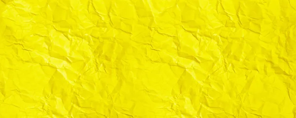 Textura Papel Arrugado Fondo Amarillo Abstracto — Foto de Stock