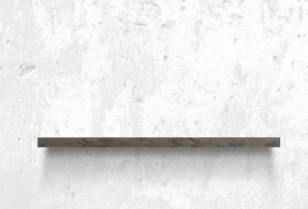 Деревянные Полки Белом Фоне Удобства Вашего Дизайна — стоковое фото