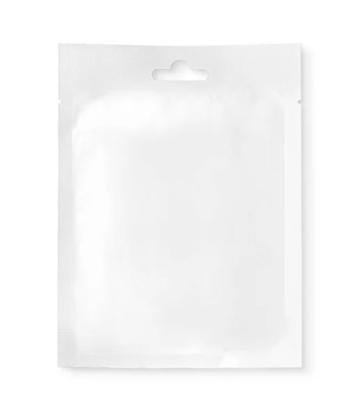 Close White Paper Package Bag White Background Clipping Path — Stock Photo, Image