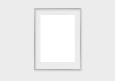 Çerçevenin yapısı 3x4, 30x40. Tek gümüş çerçeveli bir düzen. Temiz, modern, minimalist, parlak. Portre. Dikey.