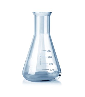 Cam şişe boş kırpma yolu ile beyaz arkaplan izole