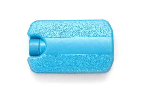 Elemento Congelador Plástico Azul Con Gel Para Mantener Comida Fresca — Foto de Stock