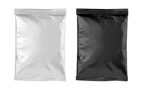 Empty Foil Snacks Food Packaging Coffee Salt Sugar Pepper Spices — Φωτογραφία Αρχείου